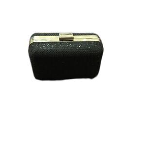 Black glitter blinged out clutch With strap